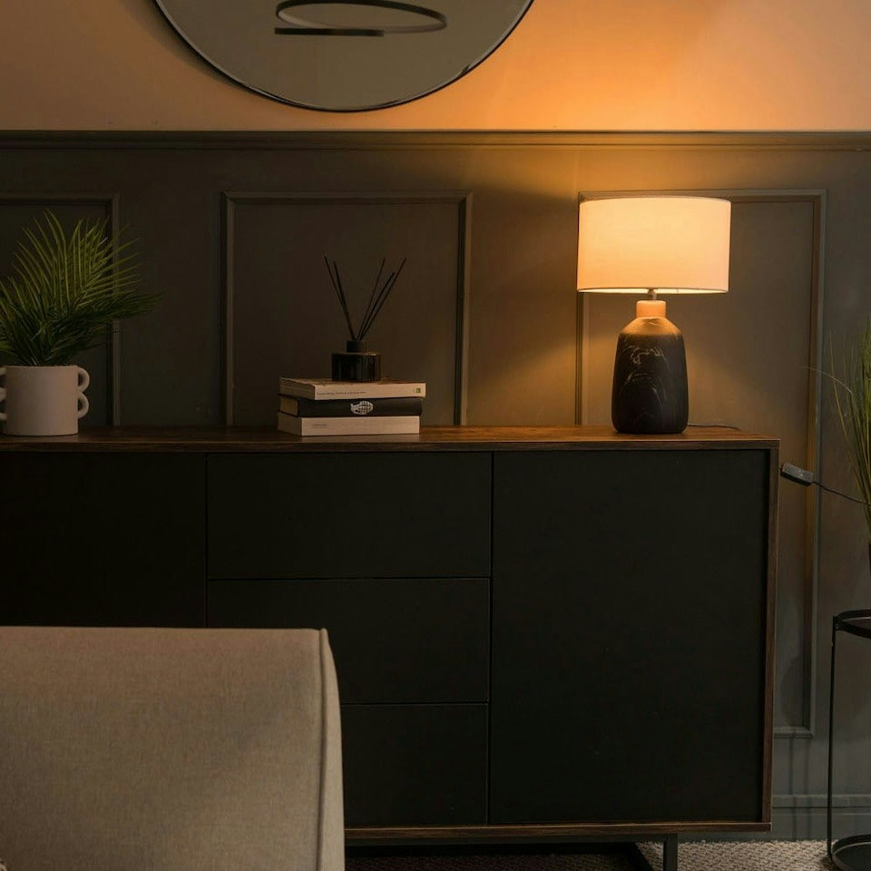 image 1 of ValueLights Selma Black Table Lamp
