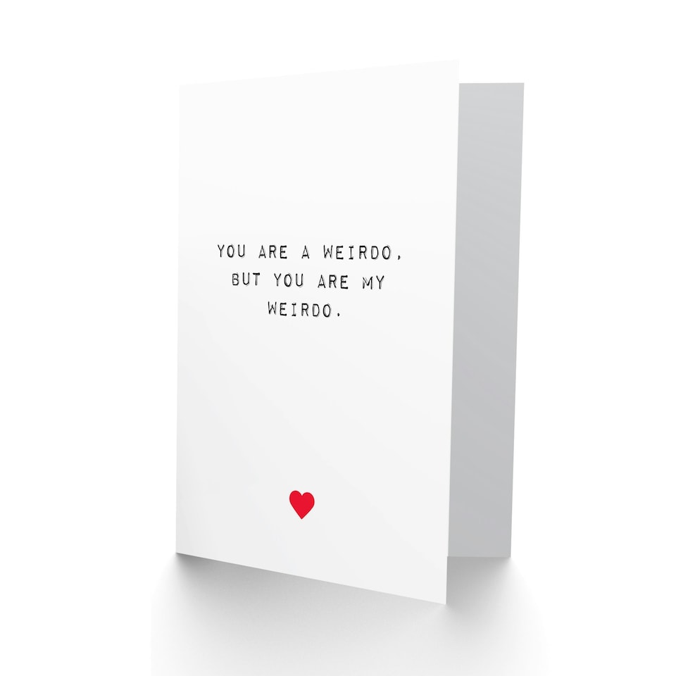 image 1 of You Are My Weirdo Anniversary Valentines Day Card