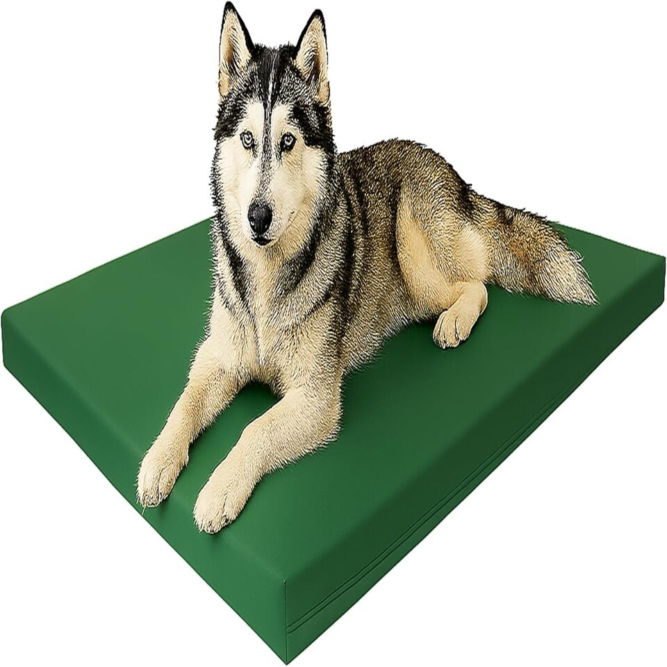 image 1 of Large Dog Pet Bed Mat Water Resistant Removable Cover 5cm Thick Mattress Brown | Brown | Beige | L