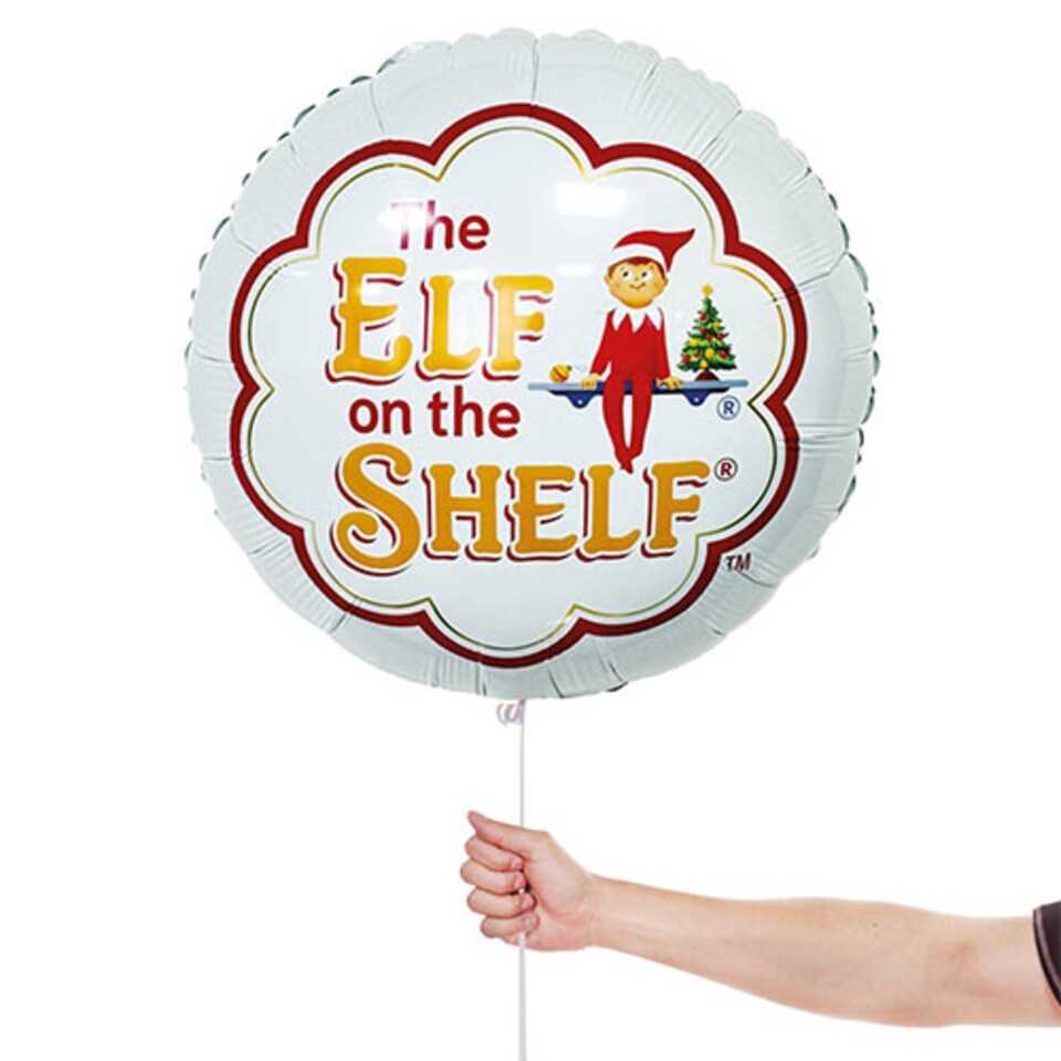 image 1 of Elf on the Shelf Logo Christmas Round Foil Helium Balloon 46cm / 18 in
