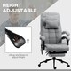 image 4 of Vinsetto Fabric Vibration Massage Office Chair with Heat, Head Pillow, Grey
