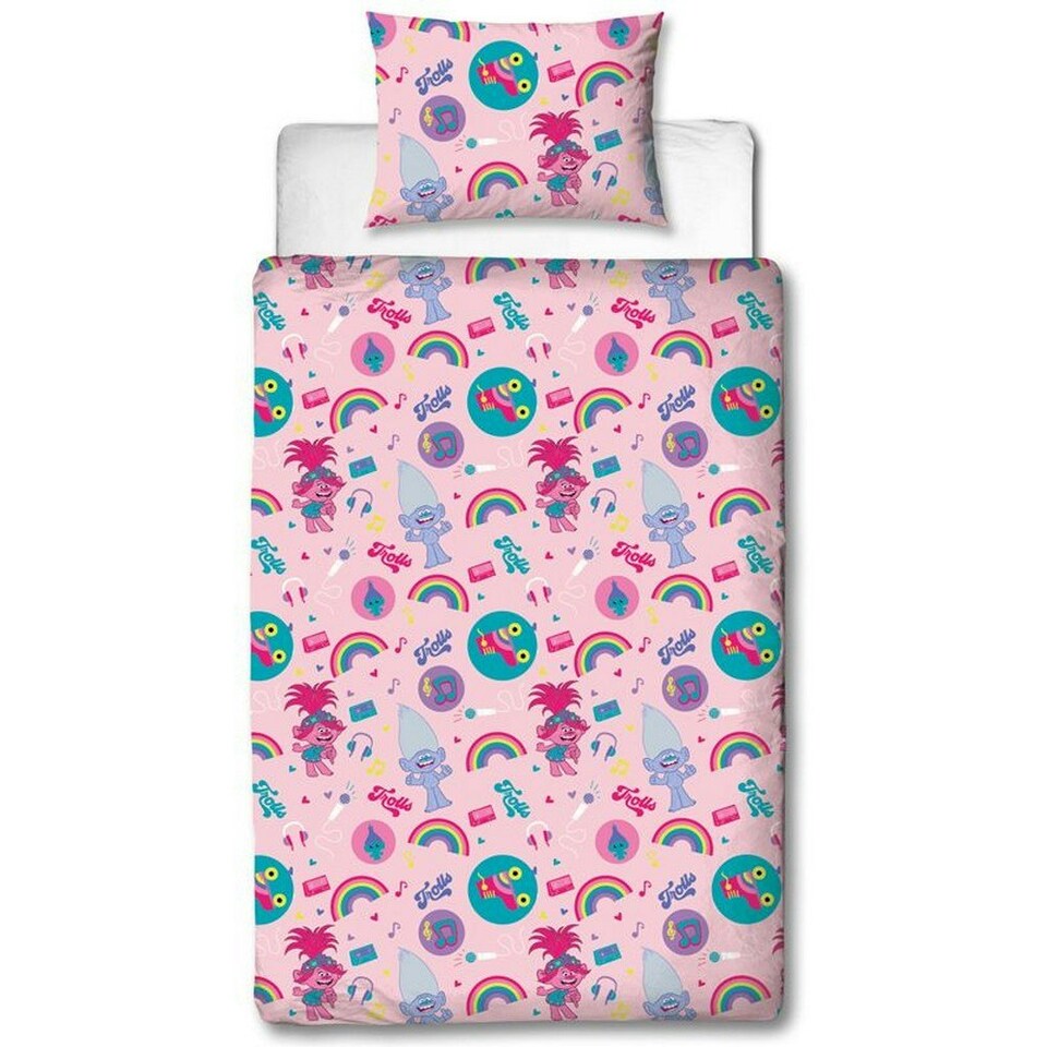 image 1 of Trolls 2 Concert Duvet Cover Set - Pink - Single Pink | Single