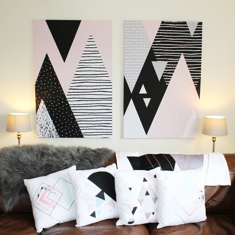 image 1 of Geo Shapes (canvas print) 76cm x 50cm