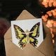 image 3 of 1920S Nouveau Butterfly Woman Elegant Fun Nanny Birthday Card