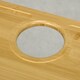 image 8 of HOMCOM Foldable Wine Table, Bamboo Picnic Table with Bottle Holder, Glass Holder Yellow | Natural