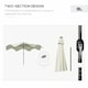 image 8 of Outsunny Garden Parasol Umbrella with LED Lights and Tilt, Table Umbrella