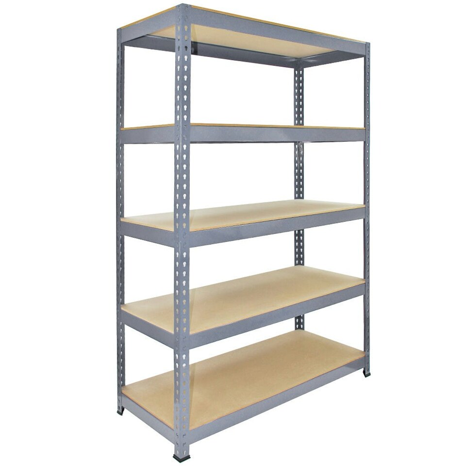 image 1 of 3 x Q-Rax Grey Metal Racking Units 90 x 50 x 180cm Blue