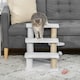 image 8 of PawHut Pet Stair with 3-step Climb Ladder, Scratching Posts, White