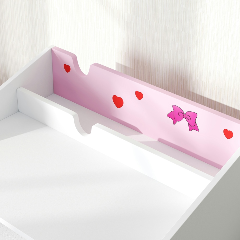 image 1 of AIYAPLAY Children Study Table and Chair w/ Storage, Pull-Out Drawer, Pink