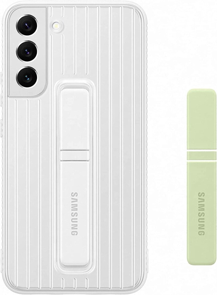 image 1 of Samsung Galaxy S22 Plus Protective Standing Cover White/Green - EF-RS906CWEGEW