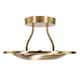 image 6 of Modernistic Semi Flush Energy Saving LED Ceiling Light Fitting in Antique Brass | Gold