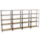 image 10 of Home Vida 5 Tier Large Heavy Duty Adjustable Steel Garage Shelving, Galvanised - Holds 875kg - (Set of 4) | Silver | Silver | Large