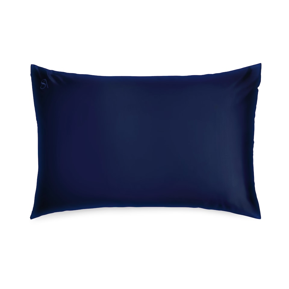 image 1 of Silk Addict 100% Mulberry Silk Pillowcase – Navy | Blue | Standard | 1