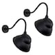 image 1 of ValueLights Porter Pair of Black IP23 Outdoor Wall Lantern | Black