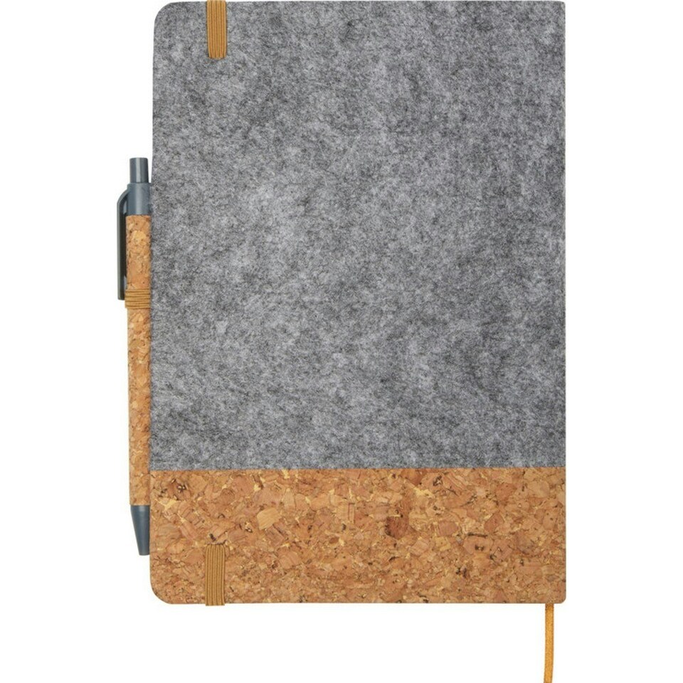 image 1 of Veronica Hard Cover A5 Notebook - Grey/Natural - One Size