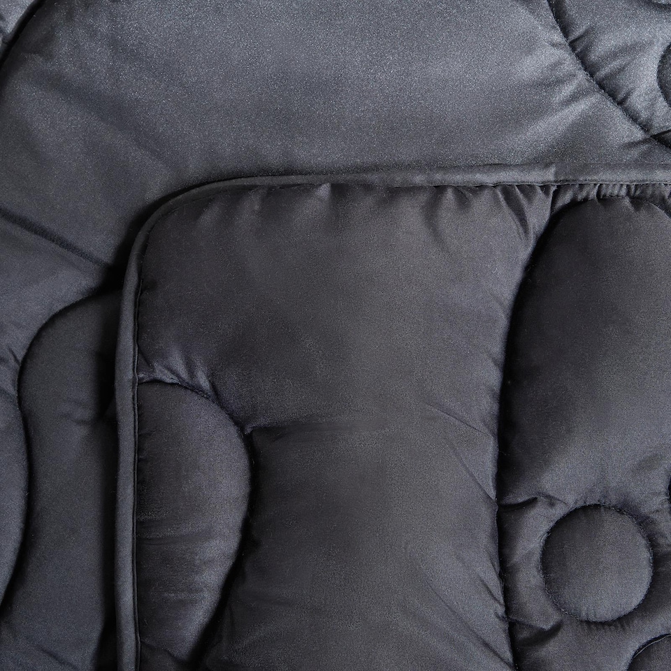image 1 of OHS Quilted Embossed Patterned Soft Plump Coverless 7.5 Tog Washable Duvet Cover and Pillowcase Bedding Set | Grey | Charcoal Gaming | Single