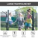 image 3 of HOMCOM 8' Trampoline Bounce Safety Fence Round Trampoline Enclosure Net 6 Poles