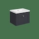 image 1 of Balterley Wall Hung 1 Drawer Unit with Minimalist Basin No Tap Hole | Grey | 431 x 600 x 453mm
