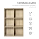 image 4 of HOMCOM Cubic Cabinet Bookcase Storage Shelves for Home Office, Oak