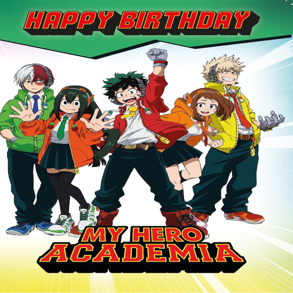image 1 of My Hero Academia Birthday Card