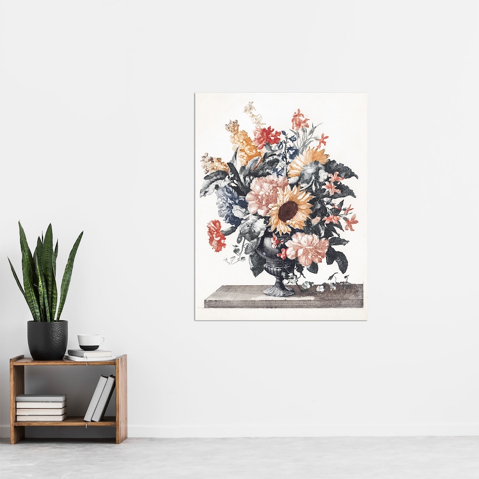 image 1 of Stone Vase Bouquet With Sunflowers Teyler Huge Wall Art Poster Print