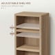 image 5 of HOMCOM Set of 2 CD Storage Units with Adjustable Shelves Natural