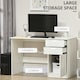 image 4 of HOMCOM Computer Desk w/ Drawers Modern Writing Workstation for Home Office