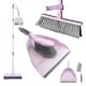 image 8 of 2-in-1 Indoor Sweeping Broom & Dustpan Set Ergonomic Floor Cleaning Kit | Multi | Lilac