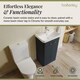 image 4 of Balterley Contemporary Floor Standing 2 Door Bathroom Vanity Unit, Basin, Tap & Toilet Pack | Grey | Satin Soft Black | 814 x 479 x 342mm