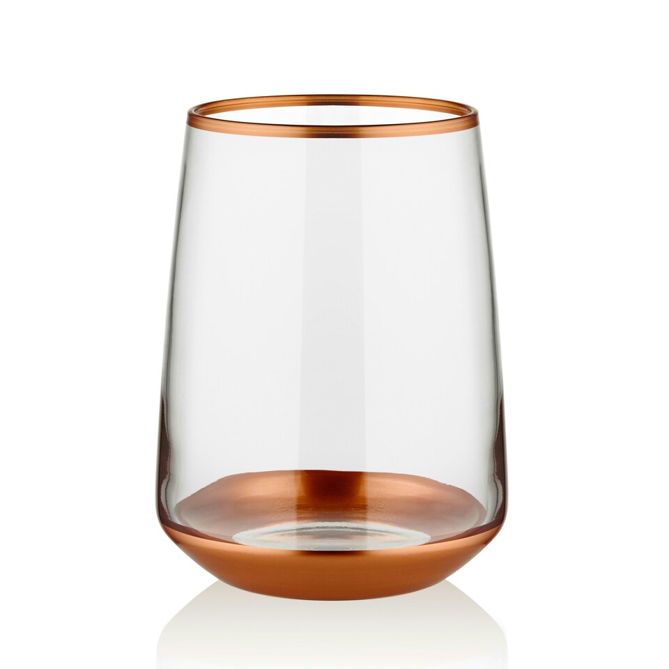 image 1 of Glam Collection Copper Highball Glasses (Set of 6)
