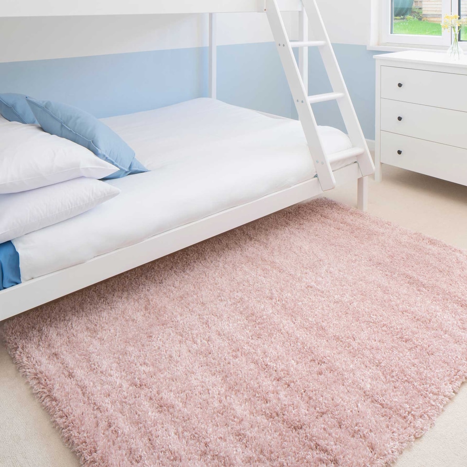 image 1 of Blush Pink Super Soft Shaggy Rug | Pink | Baby Pink | 80cm x 150cm