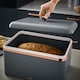 image 8 of Tower Grey & Rose Gold Pyramid Kettle Toaster Bread Bin & Canisters Set
