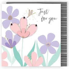 Just For You Magical Garden Fun! Birthday Hand-Finished Greeting Card