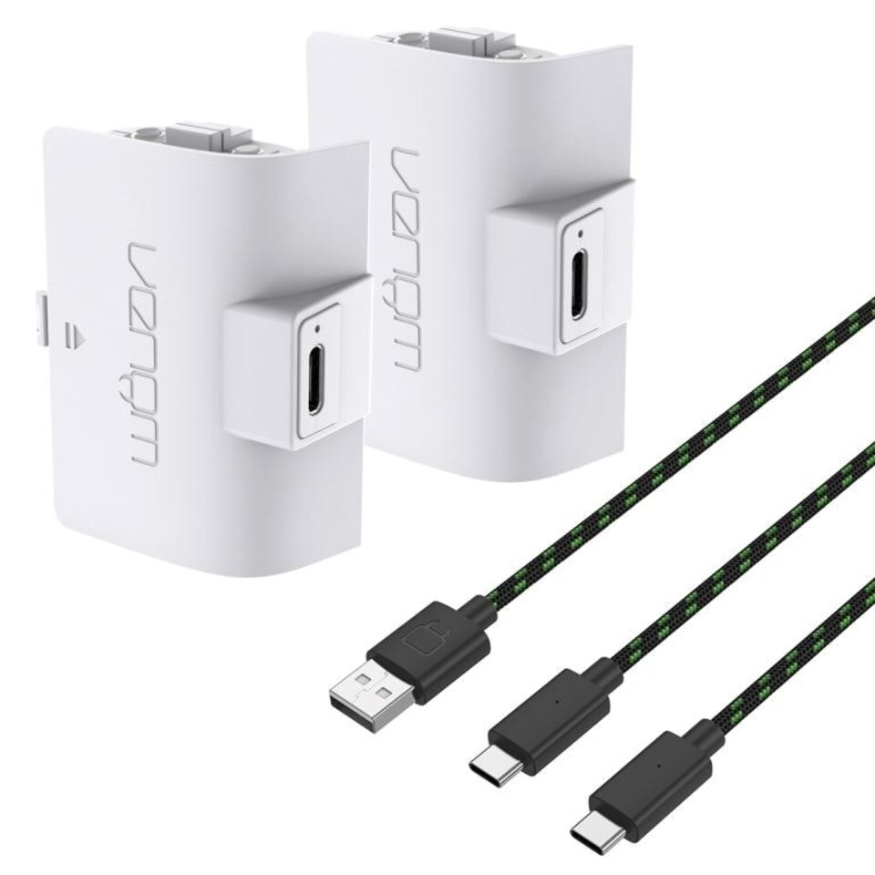 image 1 of Venom Xbox High Capacity 1100mAh Rechargeable Battery Twin Pack AA
