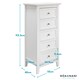 image 10 of Karlstad Chest of Drawers 5 Drawer Tall in Classic White