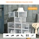 image 7 of HOMCOM 8PCS Clear Shoe Box, Plastic Stackable Shoe Storage Box for UKEU Size up to 1246 with Magnetic Door for WomenMen, 28 x 36 x 21 cm | Clear