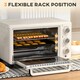 image 4 of HOMCOM Mini Oven 21L Electric Grill w/ Adjustable Temp Timer 1400W, Cream
