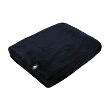 Extra Soft Warm Large Luxury Thermal Fleece Throw Blanket - 180 x 200 cm Black
