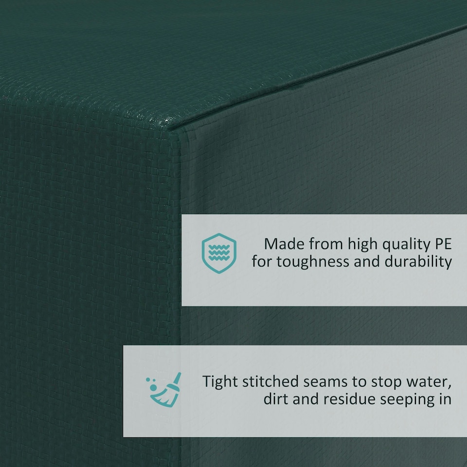 image 1 of Outsunny 235x190x90cm Large Patio Set Outdoor Garden Furniture Cover Green Grey