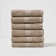image 1 of Homescapes Turkish Cotton Hand Towel Set of 6 - Stone Cream