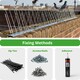 image 6 of SPARES2GO Bird Fence Spikes Pigeon Squirrel Cat Rodent Stainless Steel Metal 10m Deterrent Repellent Easy Install