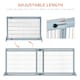 image 2 of PawHut Adjustable Wooden Pet Gate Freestanding Dog Barrier for Doorway, Grey