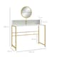 image 3 of HOMCOM Dressing Table Vanity Makeup Desk W/ Faux Marble