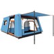 image 1 of Outsunny 4-6 Man Camping Tent with 2 Bedroom, 3000mm Waterproof, Blue | Blue