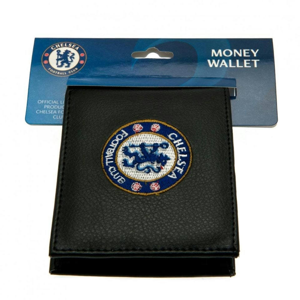 image 1 of Chelsea FC Embroidered Wallet - Black - One Size