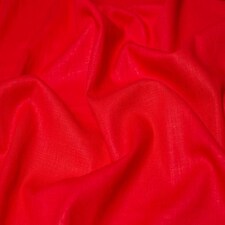 Minerva Core Range Red Textured 100% Ramie Linen Weave Fabric for Dressmaking, 138cm / 54" Wide - per metre