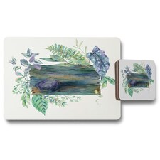 Green Leaves Board (Placemat & Coaster Set)