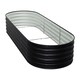 image 5 of Living and Home 2.4m Gardens Bed Oval-Shaped Galvanized Steel Garden Planter With Plant Support Trellis, Black | Black | 240cm W x 80cm D x 42cm H
