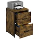 image 9 of Vinsetto 2-Drawer file Cabinet, Industrial filing cabinets for Home, Hanging File Folders, Vertical Home Office Organizer for A4 Size, Rustic Brown