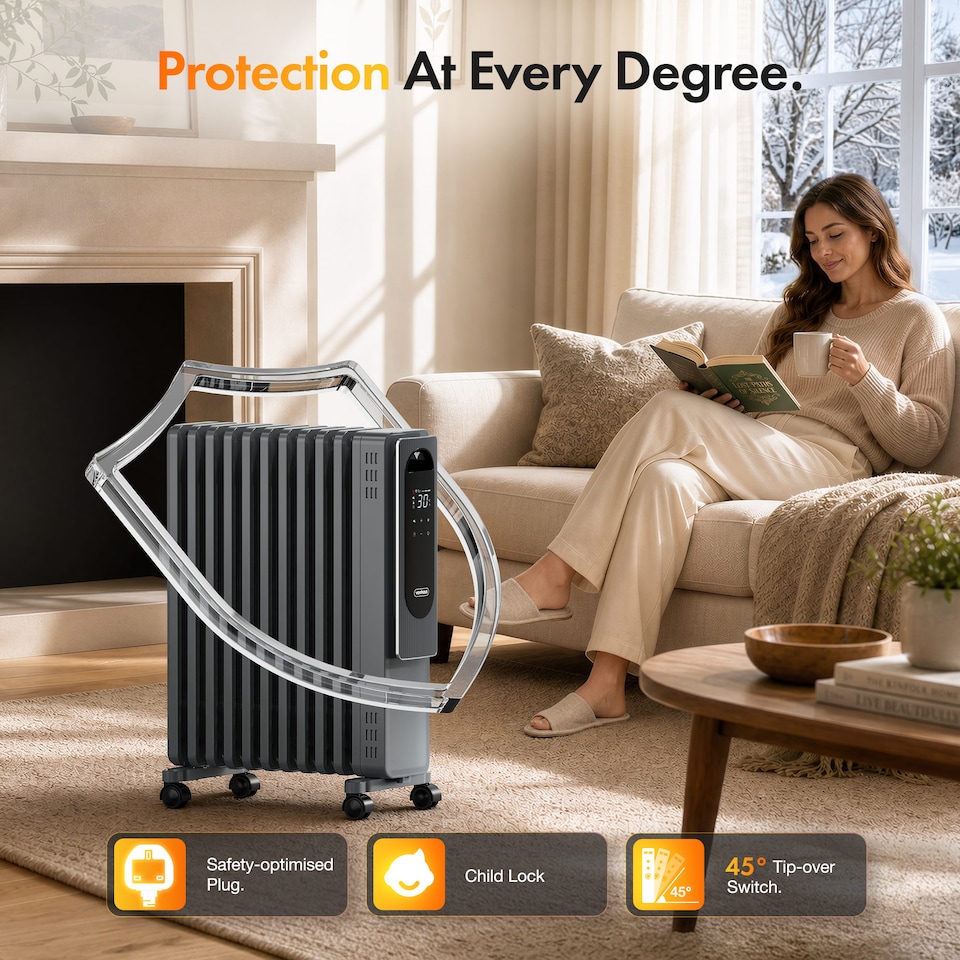 image 1 of VonHaus Oil Filled Radiator 11 Fin with WiFi/Remote Control